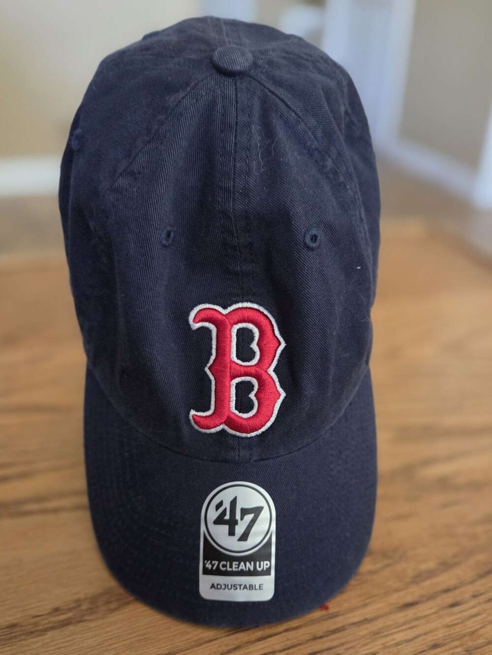 MLB Boston Red Sox Cap '47 Clean Up Adjustable Baseball Hat Embroidered B